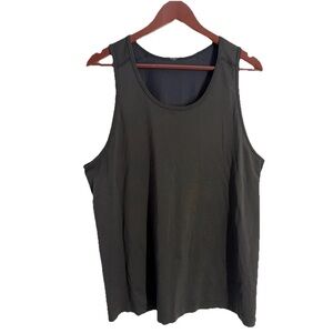 Lululemon Metal Vent Tech Black Sleeveless Athletic Tank Top Shirt Men's Large